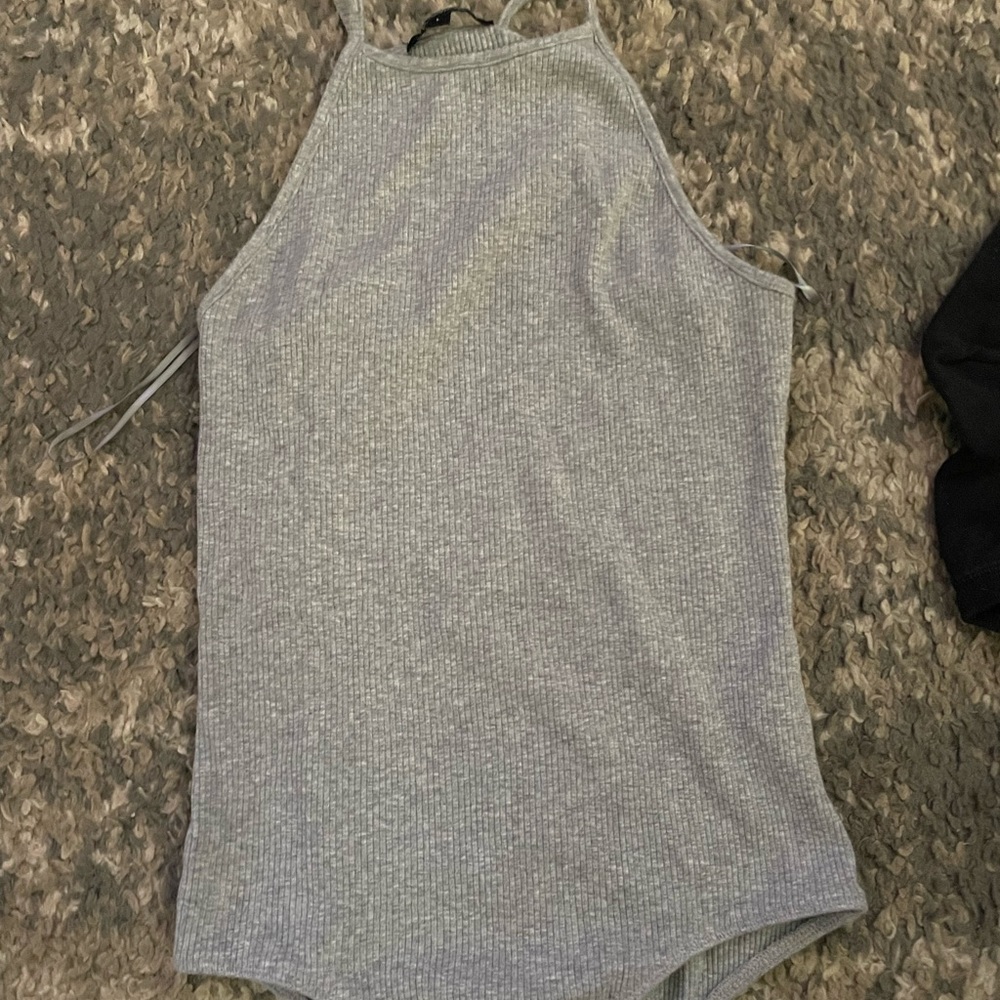 grey bodysuit